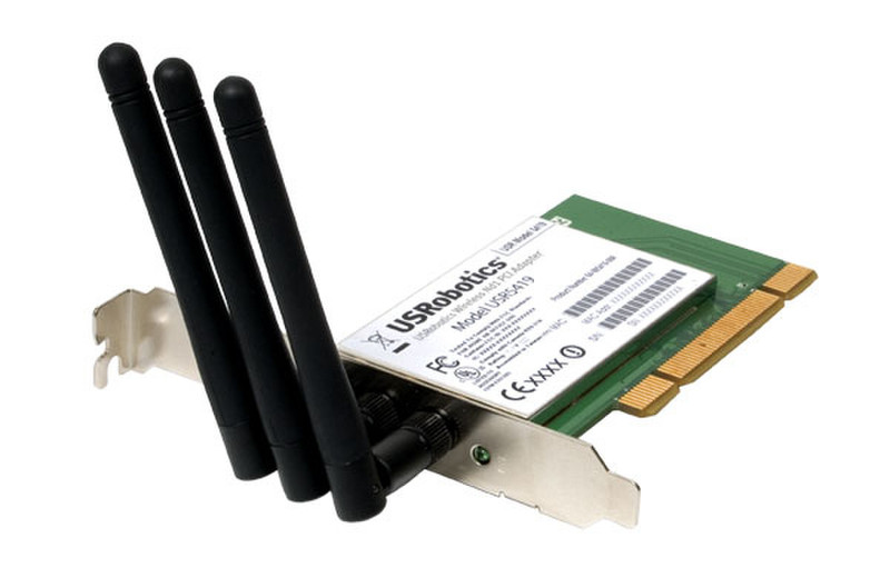 US Robotics Wireless Ndx PCI Adapter 270Mbit/s networking card
