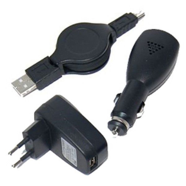 Keomo Home & Car charger mini-USB Black mobile device charger