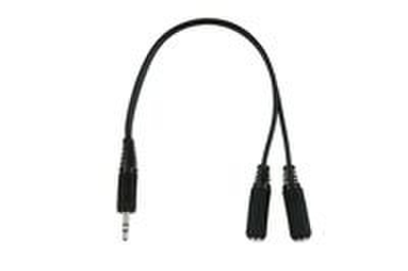 Digiconnect Audio Splitcable 3.5mm 0.25m 0.25м Черный аудио кабель