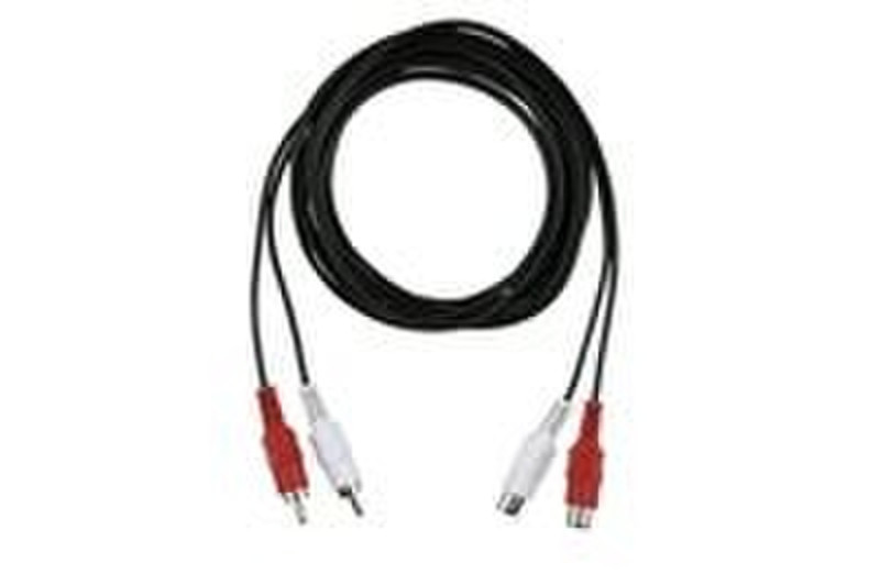 Digiconnect Audio Extension Cable RCA 3m 3m Schwarz Audio-Kabel