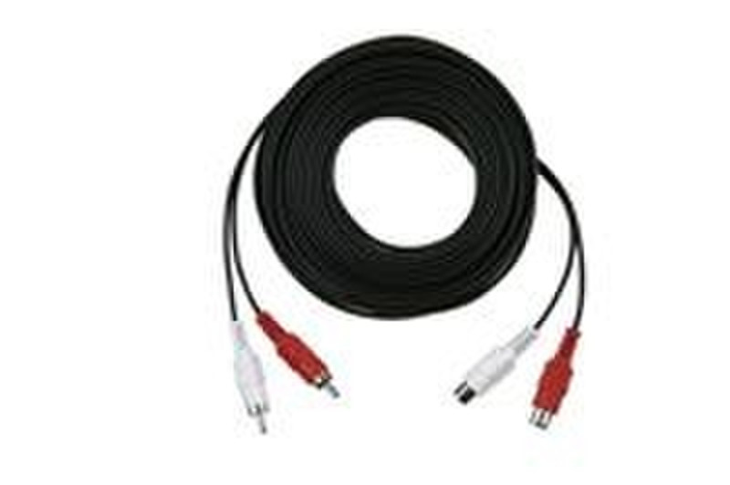 Digiconnect Audio Extension Cable RCA 10m 10m Schwarz Audio-Kabel