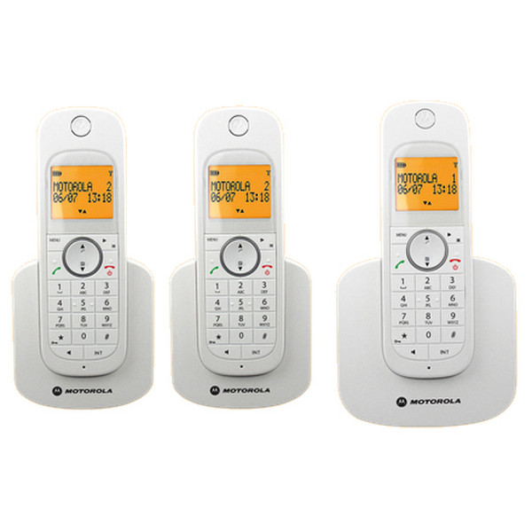 Motorola D10 DECT Anrufer-Identifikation Weiß