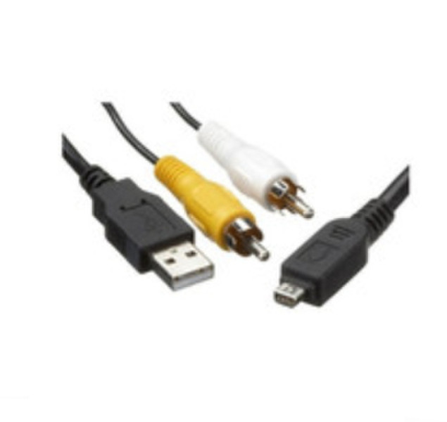 Olympus E0414218 USB 2 x RCA Black video cable adapter