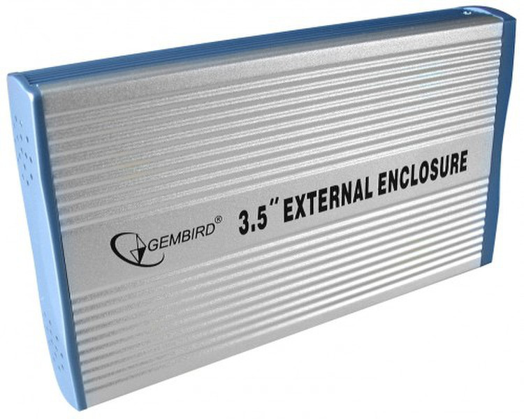 Gembird EE3-U2-3 3.5" Питание через USB Алюминиевый, Синий кейс для жестких дисков