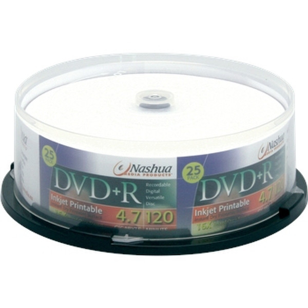 Nashua 25-pack DVD+R FullWhite 4.7GB DVD+R 25Stück(e)