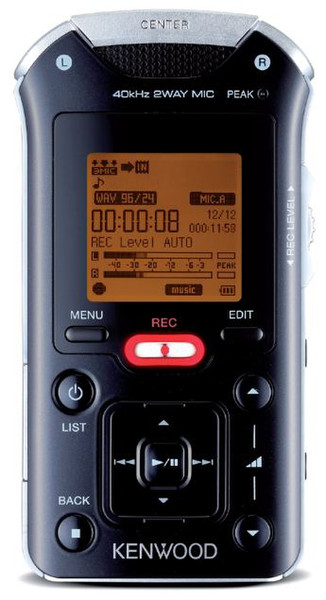 Kenwood Electronics MGR-E8-B Flash card Black dictaphone