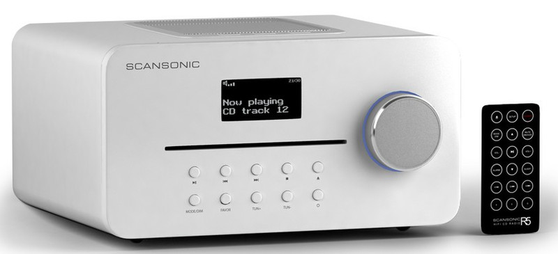 Scansonic R5 Digital 5W Weiß CD-Radio