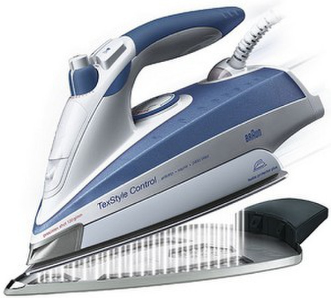 Braun TexStyle 7 760 Trocken- & Dampfbügeleisen 2400W Blau, Weiß