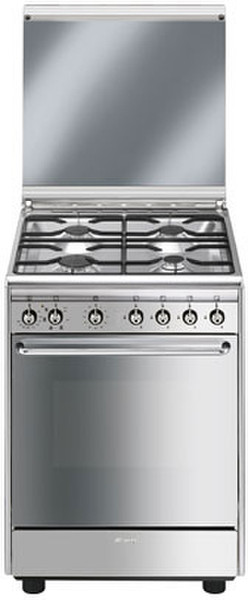 Smeg CX60SV8 Freestanding Gas hob A Stainless steel cooker