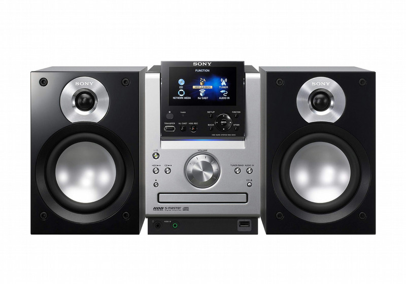 Sony Micro Hi-Fi System with Giga Juke Hard Drive Micro set Black,Silver