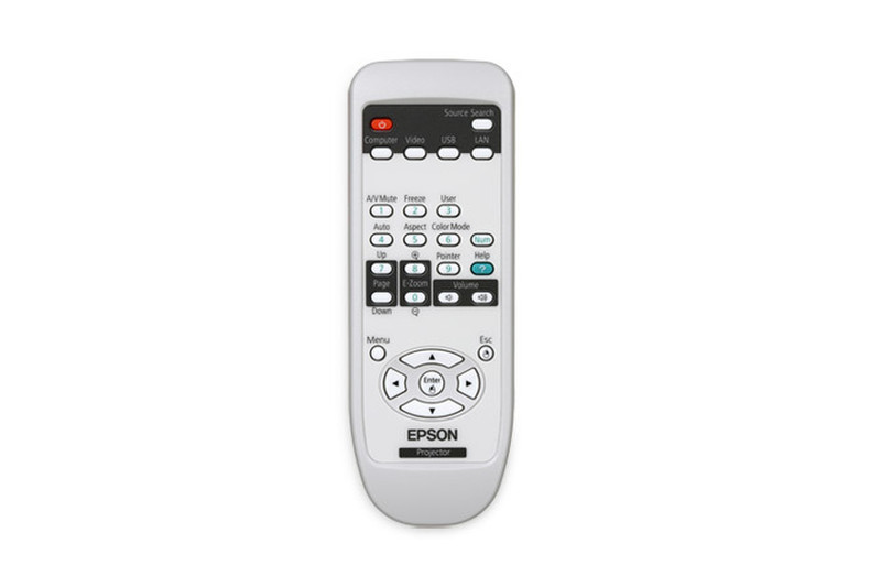 Epson 1519442 Нажимные кнопки Черный, Серый, Белый пульт дистанционного управления