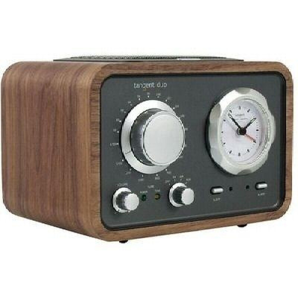 Tangent Duo Clock Radio - Walnut Портативный Красновато-коричневый радиоприемник