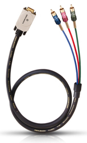 OEHLBACH 2365 1м VGA (D-Sub) 3 x RCA Черный адаптер для видео кабеля