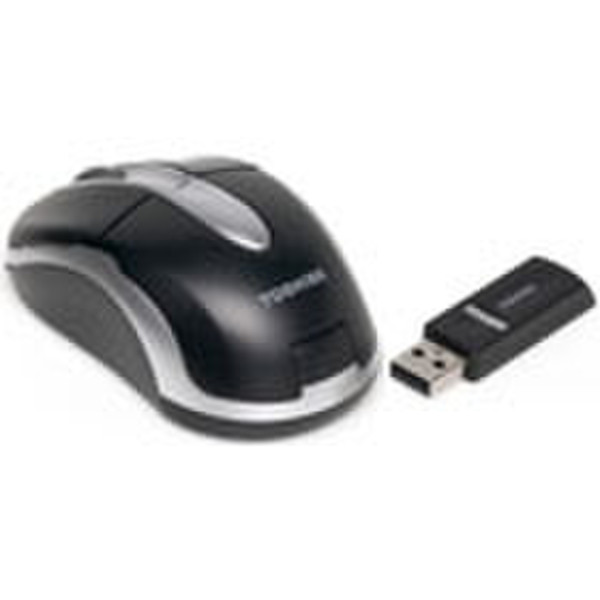 Toshiba Wireless (RF) Mouse - optical, 2.4GHZ - Silver Беспроводной RF Оптический Cеребряный компьютерная мышь