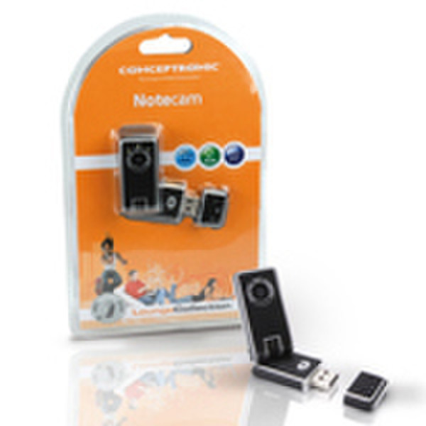 Conceptronic Lounge ‘n LOOK Notecam 0.3МП 640 x 480пикселей USB 2.0 Черный вебкамера