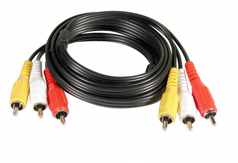 Philips SWV2132 1.5м 3 x RCA 3 x RCA Черный композитный видео кабель