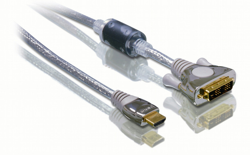 Philips SWV3440/93 1.5м HDMI DVI Cеребряный адаптер для видео кабеля