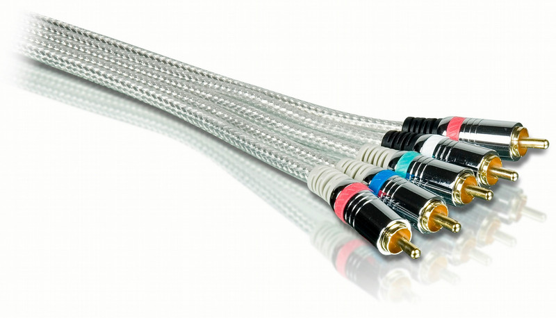 Philips SWV3372 1.83м 5 x RCA Металлический компонентный (YPbPr) видео кабель
