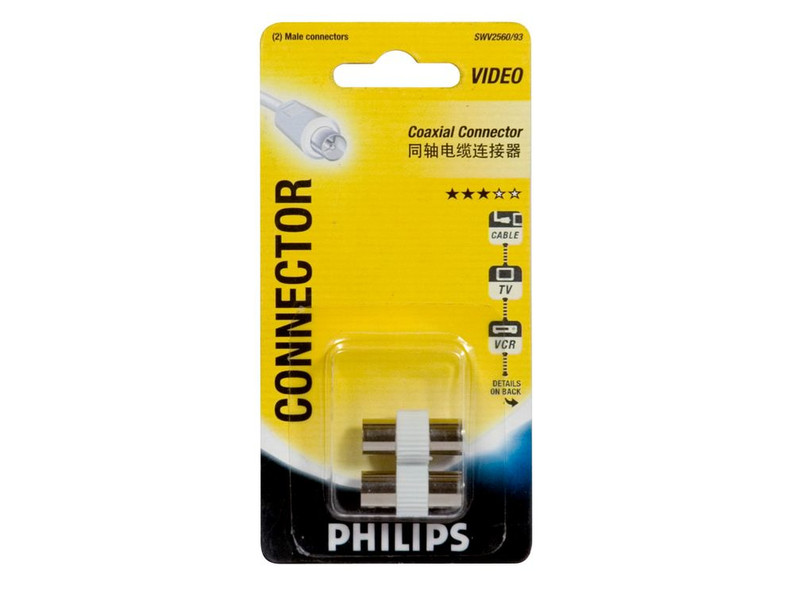 Philips SWV2560 9 mm(M) PAL connector ends coaxial connector