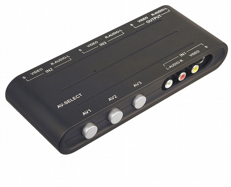 Philips SWV2030 3-Way Composite A/V Connections Manual Switcher
