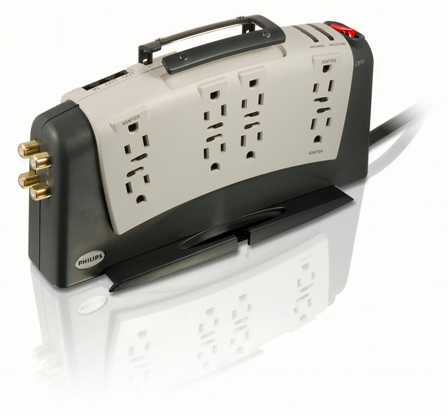 Philips SPP1187WA Slimline 8 outlets Surge protector