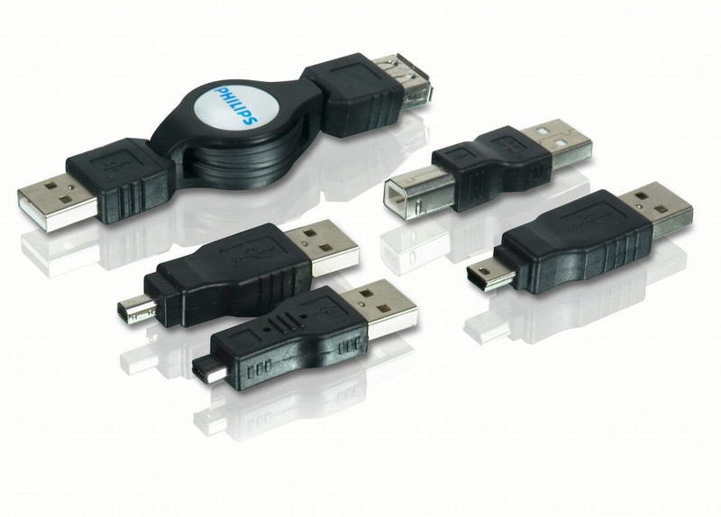 Philips SWR1247 1m / 3.2ft Retractable USB 2.0 adapter kit