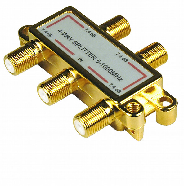 Philips SWV3804NZ 4-Way Gold Splitter