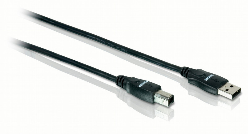 Philips SWU1421 1.8м USB A USB B Черный кабель USB