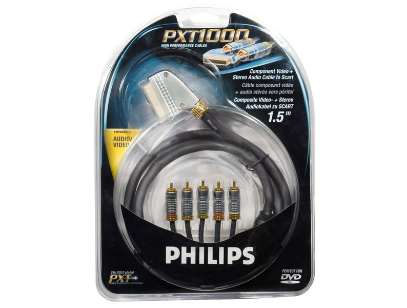 Philips SWV6662 1,5 m Component Video / Stereo Audio Scart cable