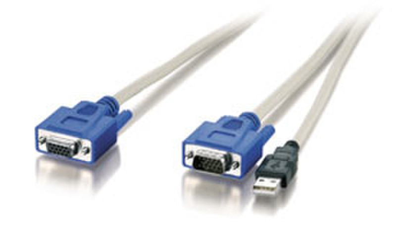 LevelOne ACC-2005 5m Cable USB KVM-0420/0820/1620 5м Белый кабель клавиатуры / видео / мыши