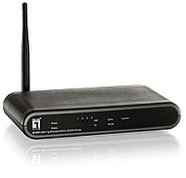 LevelOne WBR-3460B 54Mbps Wireless ADSL2/2+ Modem Router Schwarz WLAN-Router