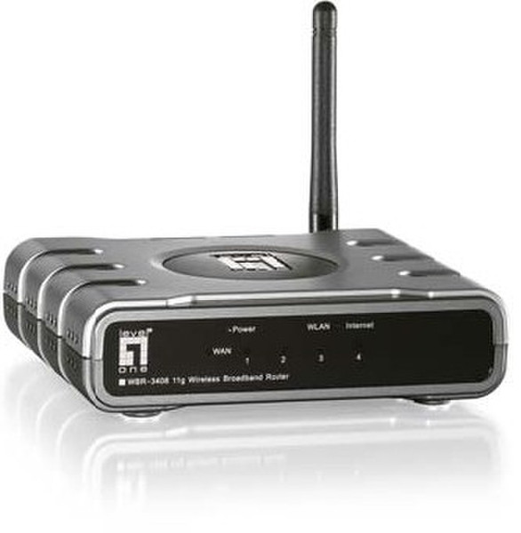 LevelOne 802.11g Wireless Broadband Router with QoS WLAN-Router