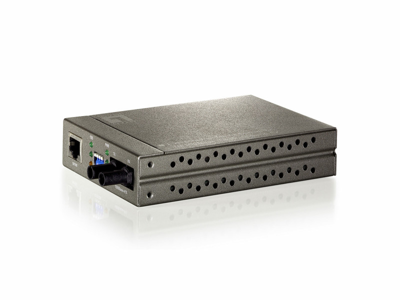 LevelOne 10/100BASE-TX to 100BASE-FX MMF ST Converter network media converter