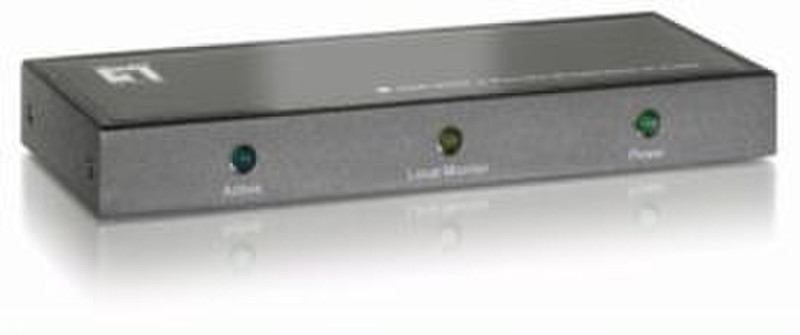 LevelOne 2-Port DVI Broadcaster Grau Kabelschnittstellen-/adapter