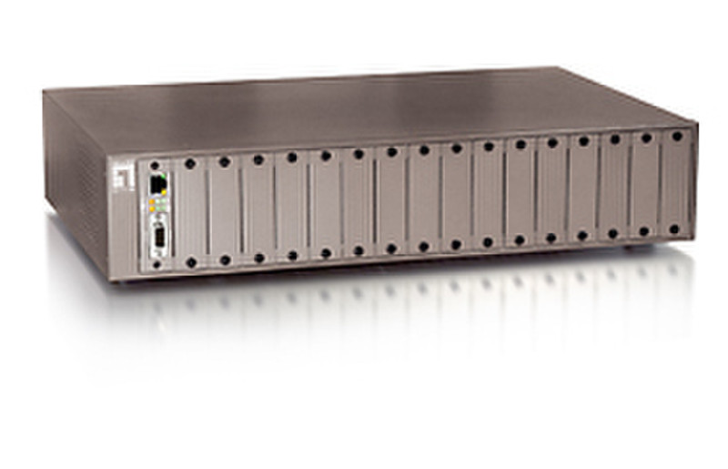 LevelOne 16-Slot Managed Converter Chassis with Redundant Power Supply network equipment chassis