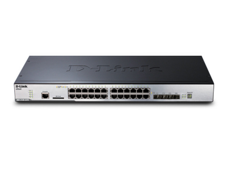 D-Link DGS-3120-24TC Managed network switch L2+ Gigabit Ethernet (10/100/1000) Schwarz, Grau