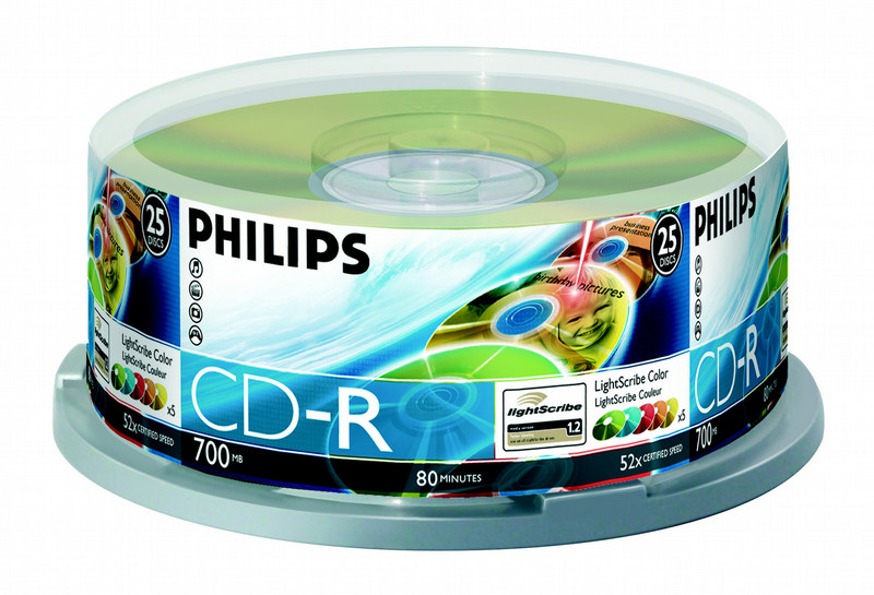 Philips CR7D5HB25/17 CD-R 700МБ 25шт чистые CD