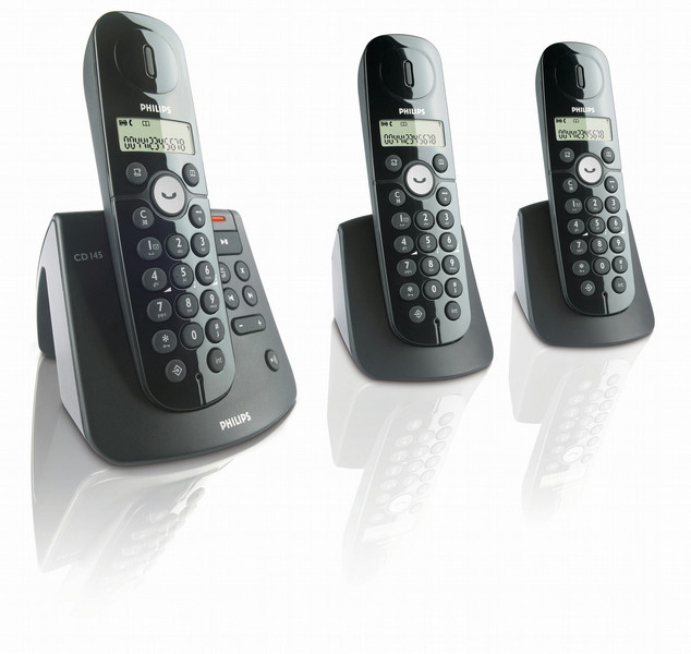 Philips CD1453B/02 Идентификация абонента (Caller ID) Черный телефон