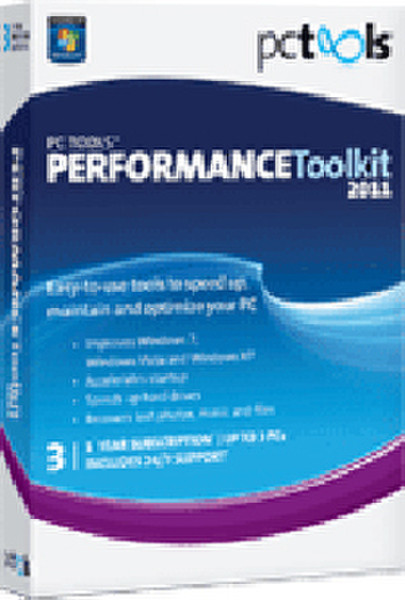 PC Tools Performance Toolkit 2011, 1u, 3 PC, CD, DE