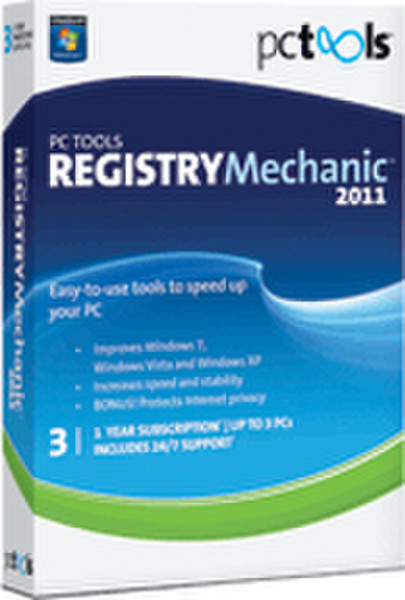 PC Tools Registry Mechanic 2011, Box, 1u, 3PCs, CD, SWE