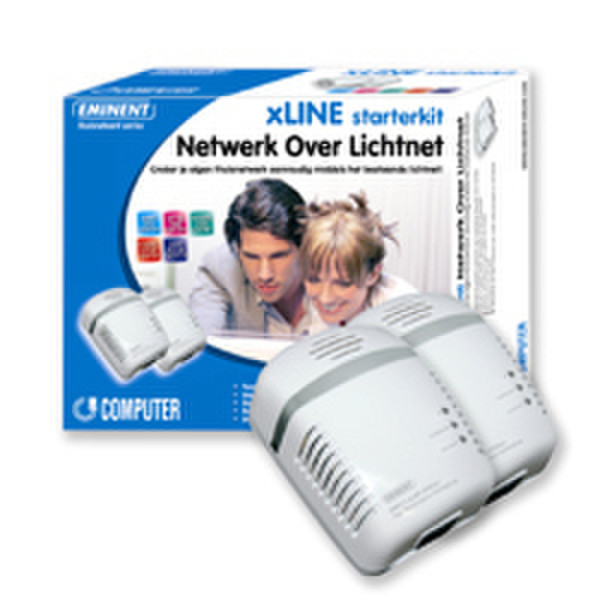 Eminent EM8013 xLINE starter kit - Network over mains 85Mbit/s networking card