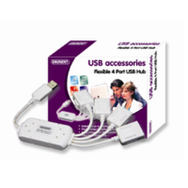 Eminent Flexible 4 Port USB Hub Schnittstellenhub