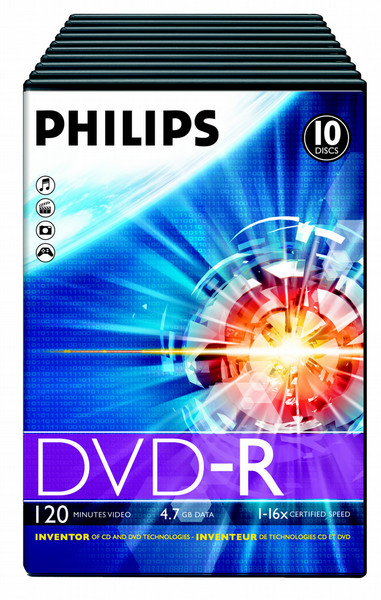 Philips DM4S6V10F 4.7GB / 120min 16x DVD-R