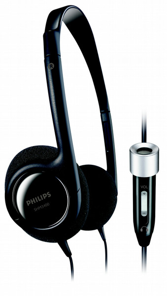 Philips SHM3400/27 Стереофонический Оголовье Черный гарнитура