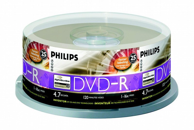 Philips DM4L6B25F 4.7GB / 120min 16x LS DVD-R