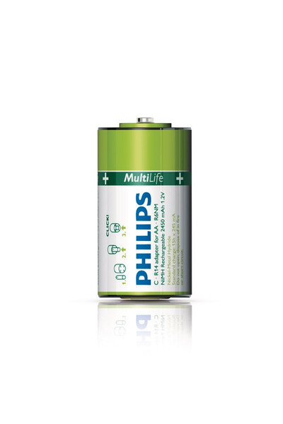 Philips MultiLife R14B2A245 C 2450 mAh Nickel-Metal Hydride Rechargeable accu
