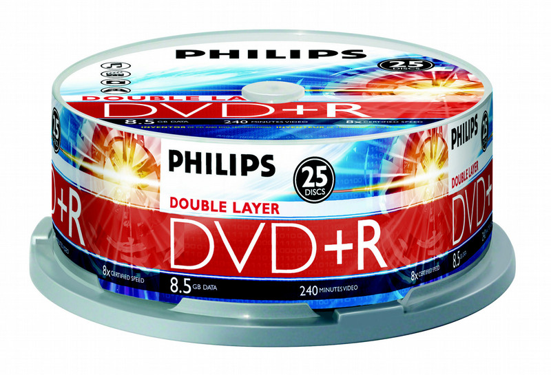 Philips DR8S8B25F 8.5GB/240min 8x DL DVD+R