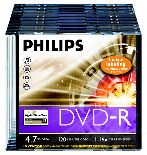 Philips DM4L6S10C 4.7GB / 120min 16x LS DVD-R