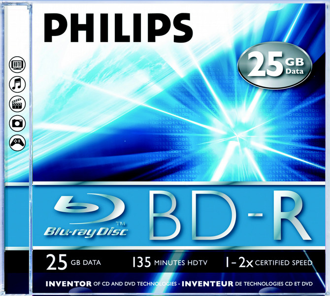 Philips BR2S2J01F 25GB / 135min single layer 2x BD-R