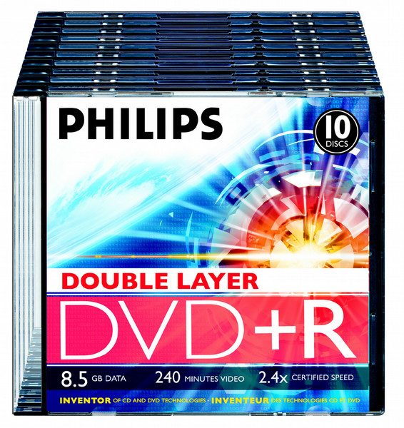 Philips DR8S2S10F 8.5GB / 240min 2.4x DL DVD+R